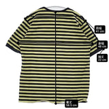 marimekko コットン ボーダー 半袖Ｔシャツ カットソー ブラック ライトグリーン レディース マリメッコ【中古】6-0624S∞