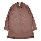MHL. WASHED DRY COTTON POPLIN SHIRT 定価25300円 595-3253502 プルオーバー ブラウス シャツ 23AW ブラウン レディース エムエイチエル【中古】6-0420M∞