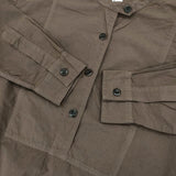 MHL. WASHED DRY COTTON POPLIN SHIRT 定価25300円 595-3253502 プルオーバー ブラウス シャツ 23AW ブラウン レディース エムエイチエル【中古】6-0420M∞