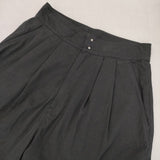 MHL. CRISP COTTON TWILL 595-4143502 コットン ワイド パンツ 24SS ブラック レディース エムエイチエル【中古】6-0420G∞
