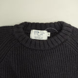 Kerry Woollen Mills ウール リブクルーネックセーター フィッシャーマン サイズ38 ニット ネイビー レディース ケリーウーレンミルズ【中古】6-0131T♪