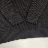 Kerry Woollen Mills ウール リブクルーネックセーター フィッシャーマン サイズ38 ニット ネイビー レディース ケリーウーレンミルズ【中古】6-0131T♪