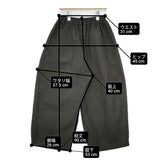kaze no sumika 風の栖 ヘリンボーン ワイド イージー パンツ カーキ レディース カゼノスミカ【中古】6-0131T♪