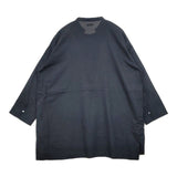 hatsutoki なめらかコットンチュニック コットン ハーフボタン 長袖シャツ ネイビー レディース ハツトキ【中古】6-0502M∞