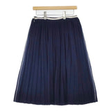 45R/45rpm フロートプリーツSKIRT 定価61600円 ニットプリーツ ロングスカート ネイビー レディース フォーティーファイブアールピーエム【中古】6-0802T∞