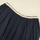 45R/45rpm フロートプリーツSKIRT 定価61600円 ニットプリーツ ロングスカート ネイビー レディース フォーティーファイブアールピーエム【中古】6-0802T∞
