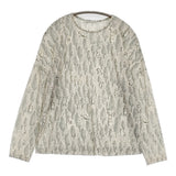 mina perhonen lumiukko ロングスリーブ ウールカットソー aba8831 サイズ38 定価30800円 長袖Ｔシャツ カットソー ロンＴ 23AW オフホワイト ライトブルー レディース ミナペルホネン【中古】6-0914T♪