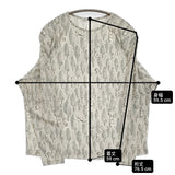 mina perhonen lumiukko ロングスリーブ ウールカットソー aba8831 サイズ38 定価30800円 長袖Ｔシャツ カットソー ロンＴ 23AW オフホワイト ライトブルー レディース ミナペルホネン【中古】6-0914T♪