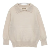 MARGARET HOWELL 578-0163600 POLO JUMPER 襟付き コットン プルオーバー 定価31900円 セーター ニット ベージュ レディース マーガレットハウエル【中古】6-0502M∞