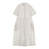 Lisette ロブ レディーススモック Lady's Smock 花柄 フラワー 定価50600円 半袖ドレス ワンピース 24SS ホワイト ピンク レディース リゼッタ【中古】6-0416S∞