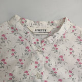 Lisette ロブ レディーススモック Lady's Smock 花柄 フラワー 定価50600円 半袖ドレス ワンピース 24SS ホワイト ピンク レディース リゼッタ【中古】6-0416S∞