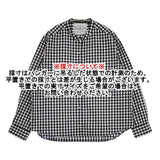 NIMES バンドカラー パールボタン コットン チェック ブラウス シャツ ブラック ホワイト レディース ニーム【中古】6-0409M∞