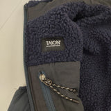 TAION LN2303 リバーシブル XS ナイロン フリース ダウンベスト ネイビー レディース タイオン【中古】6-0819T∞