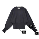 R&D.M.Co- クルーネック ウール ドルマンスリーブ セーター ニット ブラック レディース オールドマンズテーラー【中古】6-0819T∞