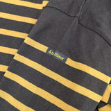Le Minor ボーダー コットン フランス製 長袖Ｔシャツ カットソー ロンＴ ネイビー ベージュ レディース ルミノア【中古】6-0409M∞
