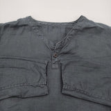 MITTAN 大麻長袖プルオーバー ブラウス 定価25300円 サイズ1 ブラウス シャツ 25SS ネイビー レディース ミタン/ミッタン【中古】6-0131M♪