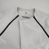 ISSEY MIYAKE ボンディング IM12FD512 サイズ2 日本製 ジャケット ライトグレー レディース イッセイミヤケ【中古】6-0819T∞