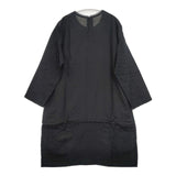 Haat ISSEY MIYAKE HA41FT638 刺繍 キュプラウール インナー付き ワンピース ブラック レディース ハートイッセイミヤケ【中古】6-0502M∞