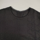 Haat ISSEY MIYAKE HA41FT638 刺繍 キュプラウール インナー付き ワンピース ブラック レディース ハートイッセイミヤケ【中古】6-0502M∞