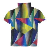 me ISSEY MIYAKE プリーツ マルチカラー ハイネック MI93FK135 半袖 カットソー 多色 レディース ミー イッセイミヤケ【中古】6-0506S◎
