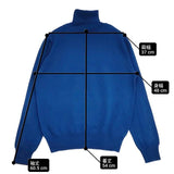 Sunny clouds 重宝ニットタートルの会 コットン サイズL セーター ニット ブルー レディース サニークラウズ【中古】6-0409M∞