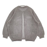 中川政七商店 ヘンプ混ウールの透かし編みカーディガン 定価23100円 カーディガン グレー レディース 中川政七商店【中古】6-0131T♪