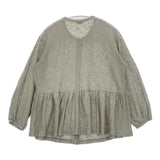 Sally Scott レースカーディガン ペプラム ブラウス シャツ カーキ レディース サリースコット【中古】6-0502M∞