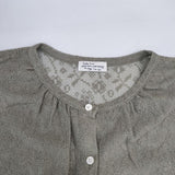 Sally Scott レースカーディガン ペプラム ブラウス シャツ カーキ レディース サリースコット【中古】6-0502M∞