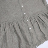 Sally Scott レースカーディガン ペプラム ブラウス シャツ カーキ レディース サリースコット【中古】6-0502M∞