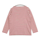 ORCIVAL コットン ボーダー 長袖Ｔシャツ カットソー ロンＴ オフホワイト レッド レディース オーシバル/オーチバル【中古】6-0409M∞