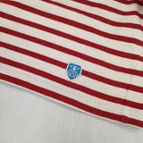 ORCIVAL コットン ボーダー 長袖Ｔシャツ カットソー ロンＴ オフホワイト レッド レディース オーシバル/オーチバル【中古】6-0409M∞