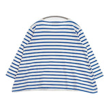 Le Minor コットン ボーダー フランス製 Aライン Ｔシャツ カットソー ホワイト ブルー レディース ルミノア【中古】6-0409M∞
