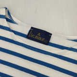 Le Minor コットン ボーダー フランス製 Aライン Ｔシャツ カットソー ホワイト ブルー レディース ルミノア【中古】6-0409M∞