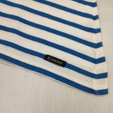 Le Minor コットン ボーダー フランス製 Aライン Ｔシャツ カットソー ホワイト ブルー レディース ルミノア【中古】6-0409M∞