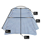 Le Minor コットン ボーダー フランス製 Aライン Ｔシャツ カットソー ホワイト ブルー レディース ルミノア【中古】6-0409M∞