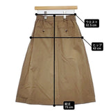MARGARET HOWELL COTTON LINEN PLAIN WEAVE 578-0132670 ロングスカート ベージュ レディース マーガレットハウエル【中古】6-0502M∞
