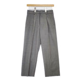 MARGARET HOWELL FINE FLANNEL TROUSERS 578-0243608 定価39600円 ウールスラックス パンツ グレー レディース マーガレットハウエル【中古】6-0819T∞