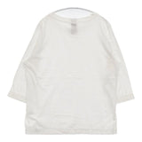homspun 天竺七分袖Tシャツ XL 定価6000円 182-6450 Ｔシャツ カットソー ホワイト レディース ホームスパン【中古】6-0608M∞