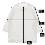 homspun 天竺七分袖Tシャツ XL 定価6000円 182-6450 Ｔシャツ カットソー ホワイト レディース ホームスパン【中古】6-0608M∞