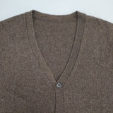 ARTS&SCIENCE ヤク ウール Vネック 033-U827-376 サイズ3 カーディガン ブラウン ユニセックス アーツ&サイエンス【中古】6-0719T∞