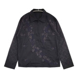 Haat ISSEY MIYAKE 刺繍 刺し子 カシュクール HA64FJ503 インド製 長袖シャツ ネイビー レディース ハートイッセイミヤケ【中古】6-0416M∞