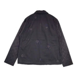 Haat ISSEY MIYAKE 刺繍 刺し子 カシュクール HA64FJ503 インド製 長袖シャツ ネイビー レディース ハートイッセイミヤケ【中古】6-0416M∞