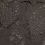 Haat ISSEY MIYAKE 刺繍 刺し子 カシュクール HA64FJ503 インド製 長袖シャツ ネイビー レディース ハートイッセイミヤケ【中古】6-0416M∞