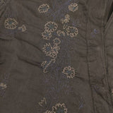 Haat ISSEY MIYAKE 刺繍 刺し子 カシュクール HA64FJ503 インド製 長袖シャツ ネイビー レディース ハートイッセイミヤケ【中古】6-0416M∞