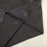 Haat ISSEY MIYAKE 刺繍 刺し子 カシュクール HA64FJ503 インド製 長袖シャツ ネイビー レディース ハートイッセイミヤケ【中古】6-0416M∞