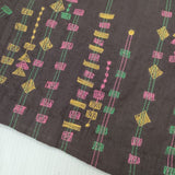 Haat ISSEY MIYAKE HA62FG655 刺繍 刺し子 コットン インド製 ロングスカート ブラウン レディース ハートイッセイミヤケ【中古】6-0416M∞