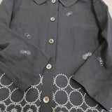 mina perhonen ami リネン 定価110000円 acs6764 サイズ38 ステンカラーコート 24SS チャコールグレー レディース ミナペルホネン【中古】6-0203M♪