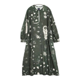 mina perhonen sound ドレス 定価99000円 ada3200s サイズ40 ウール ワンピース 25AW グリーン レディース ミナペルホネン【中古】6-0131T♪