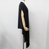 HOUSE OF LOTUS ウールストールジレ ニットベスト ウールカシミヤ 定価39600円 25AW ブラック レディース ハウスオブロータス【中古】6-0131T♪