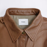 RETROVE L'Appartement Sheep Leather Jacket シープレザージャケット シャツ 定価165000円 24AW ブラウン レディース アパルトモン【中古】6-0131T♪